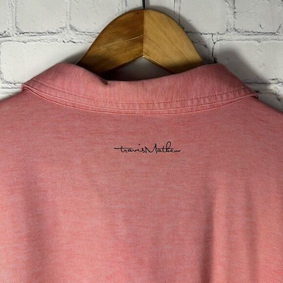 Travis Matthew Red Striped Golf Polo Short Sleeve Shirt Mens XXL Pima Cotton - Picture 4 of 9